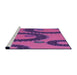 Sideview of Machine Washable Transitional Dark Magenta Purple Rug, wshpat3646pur