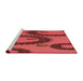 Sideview of Machine Washable Transitional Red Rug, wshpat3646rd