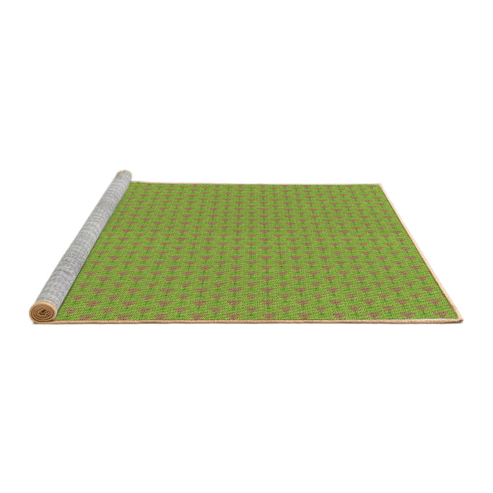 Sideview of Machine Washable Transitional Pistachio Green Rug, wshpat3648brn