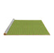 Sideview of Machine Washable Transitional Pistachio Green Rug, wshpat3648brn