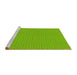 Sideview of Machine Washable Transitional Bright Green Rug, wshpat3648yw