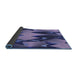 Thickness of Patterned Blue Rug, pat3649blu