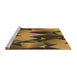 Sideview of Machine Washable Transitional Caramel Brown Rug, wshpat3649brn