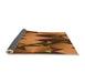 Thickness of Patterned Neon Orange Rug, pat3649org