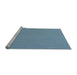 Sideview of Machine Washable Transitional Blue Rug, wshpat365lblu