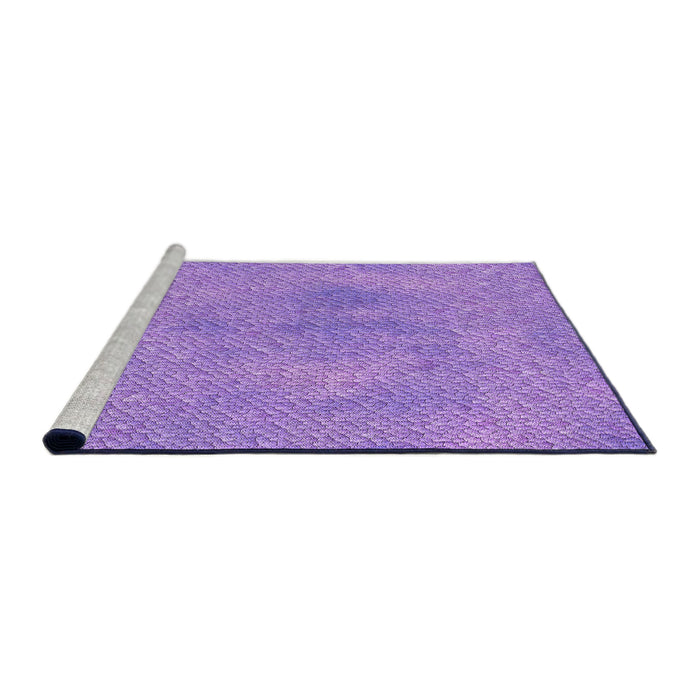Sideview of Machine Washable Transitional Bright Lilac Purple Rug, wshpat3650pur