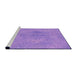 Sideview of Machine Washable Transitional Bright Lilac Purple Rug, wshpat3650pur