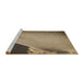 Sideview of Machine Washable Transitional Dark Brown Rug, wshpat3651brn