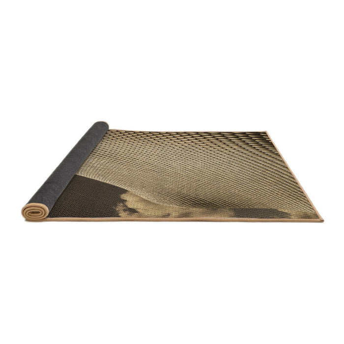 Thickness of Patterned Dark Brown Rug, pat3651brn