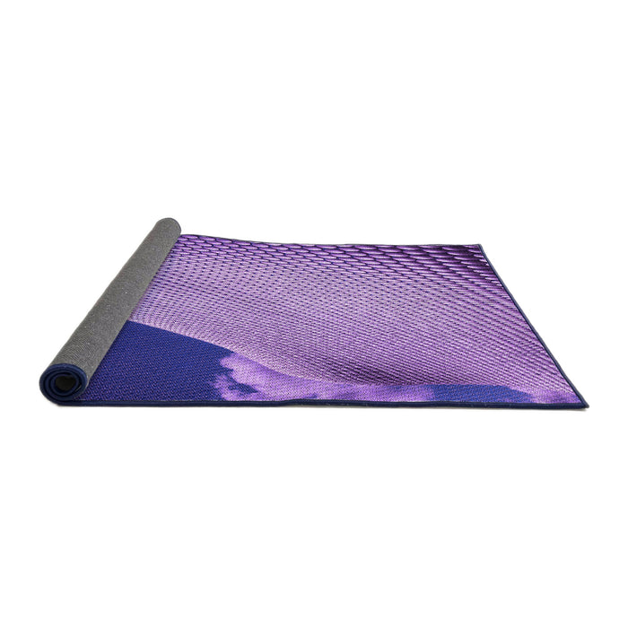 Thickness of Patterned Amethyst Purple Rug, pat3651pur