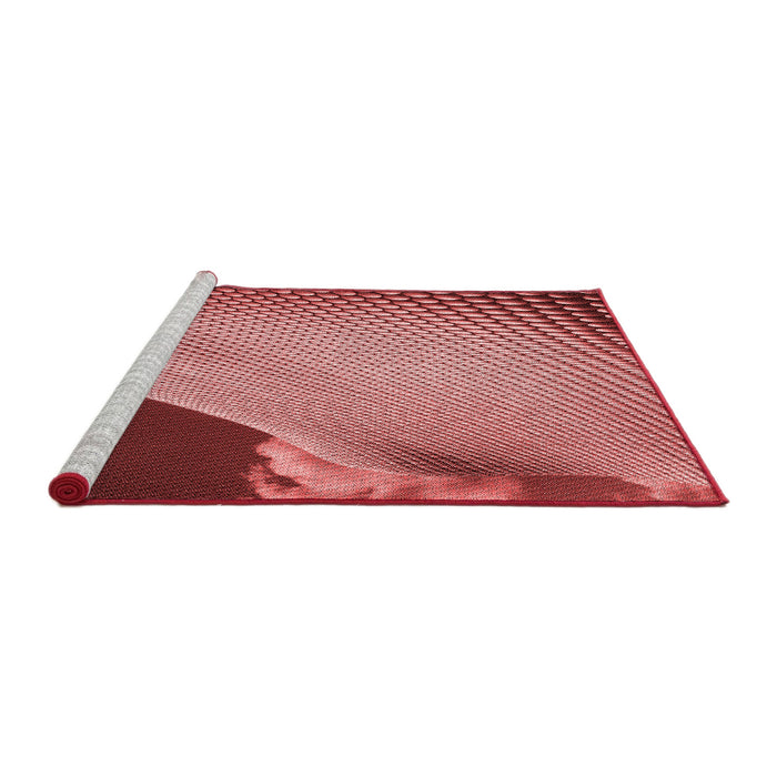 Sideview of Machine Washable Transitional Light Coral Pink Rug, wshpat3651rd