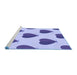 Sideview of Machine Washable Transitional Periwinkle Purple Rug, wshpat3652blu