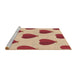 Sideview of Machine Washable Transitional Red Rug, wshpat3652brn