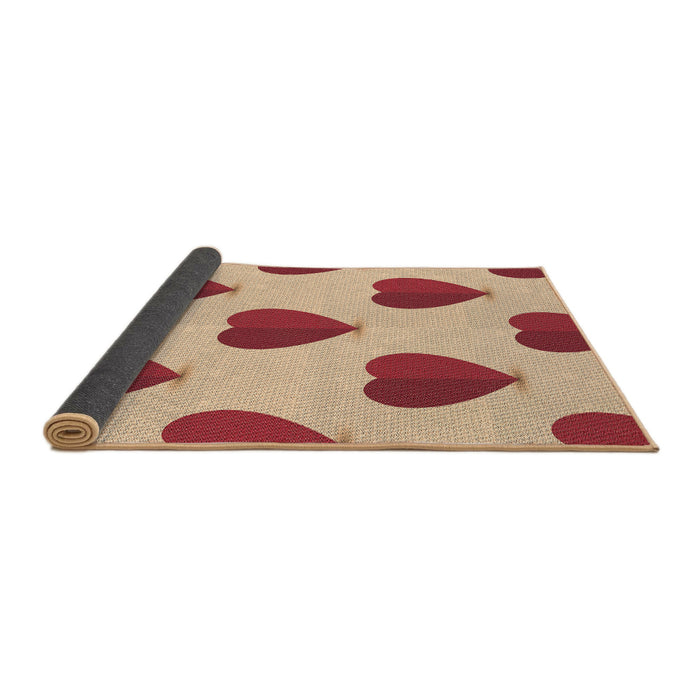 Thickness of Patterned Red Rug, pat3652brn