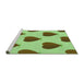 Sideview of Machine Washable Transitional Jade Green Rug, wshpat3652grn