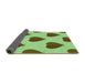 Thickness of Patterned Jade Green Rug, pat3652grn