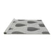 Sideview of Machine Washable Transitional Gray Rug, wshpat3652gry