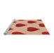 Sideview of Machine Washable Transitional Pastel Orange Rug, wshpat3652org