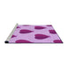 Sideview of Machine Washable Transitional Blossom Pink Rug, wshpat3652pur