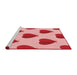 Sideview of Machine Washable Transitional Pink Rug, wshpat3652rd