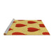 Sideview of Machine Washable Transitional Orange Red Orange Rug, wshpat3652yw