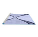 Sideview of Machine Washable Transitional Lavender Blue Rug, wshpat3653blu