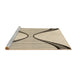 Sideview of Machine Washable Transitional Wheat Beige Rug, wshpat3653brn