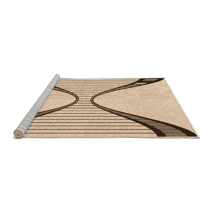 Sideview of Machine Washable Transitional Copper Brown Rug, wshpat3653org