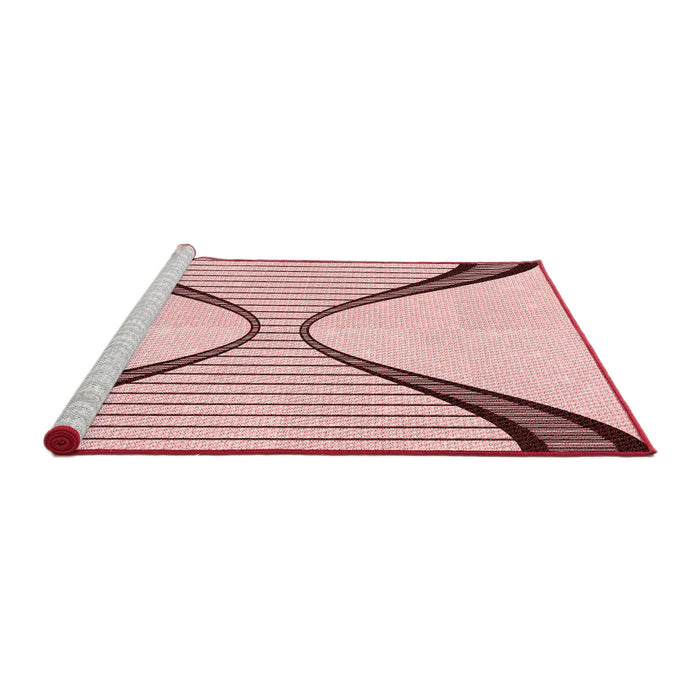 Sideview of Machine Washable Transitional Indian Red Rug, wshpat3653rd