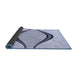 Thickness of Patterned Lavender Blue Rug, pat3654blu