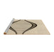 Sideview of Machine Washable Transitional Moccasin Beige Rug, wshpat3654brn