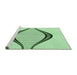 Sideview of Machine Washable Transitional Mint Green Rug, wshpat3654grn