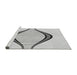 Sideview of Machine Washable Transitional Platinum Gray Rug, wshpat3654gry