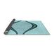 Thickness of Patterned Electric Blue Rug, pat3654lblu