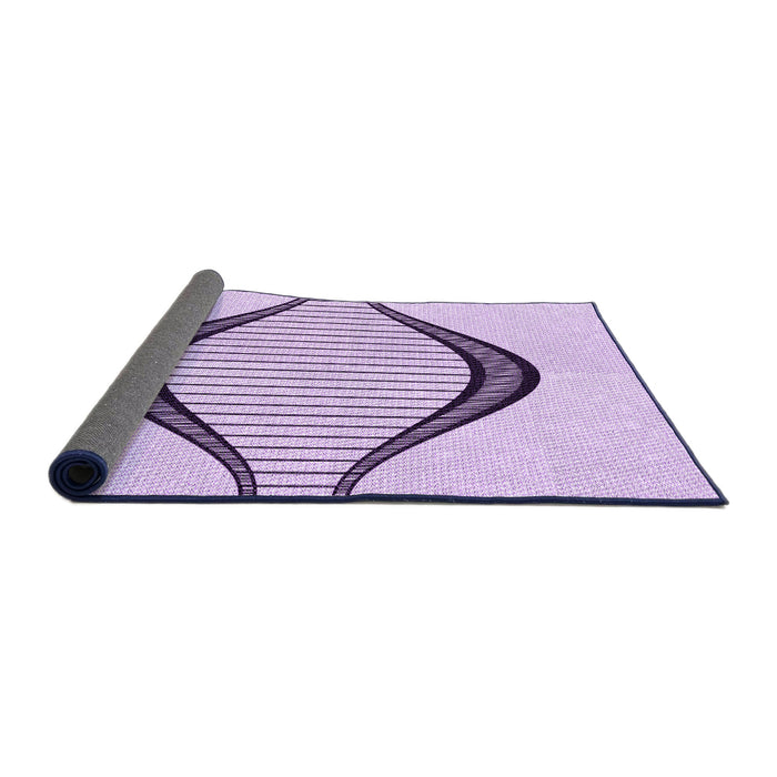 Thickness of Patterned Lilac Purple Rug, pat3654pur