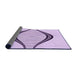 Thickness of Patterned Lilac Purple Rug, pat3654pur