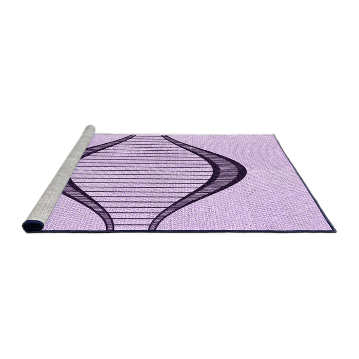 Sideview of Machine Washable Transitional Lilac Purple Rug, wshpat3654pur