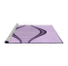 Sideview of Machine Washable Transitional Lilac Purple Rug, wshpat3654pur