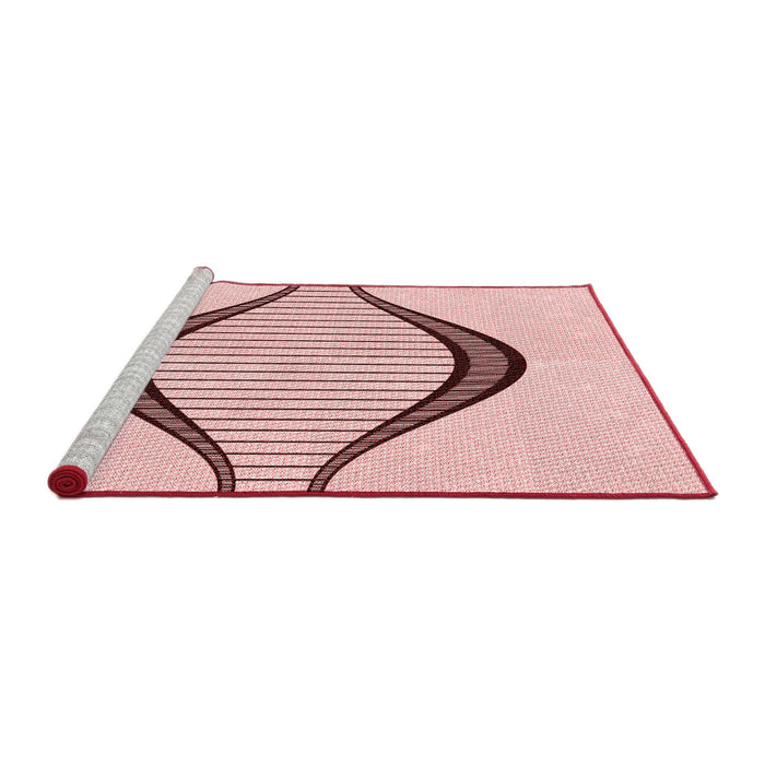 Sideview of Machine Washable Transitional Pink Rug, wshpat3654rd