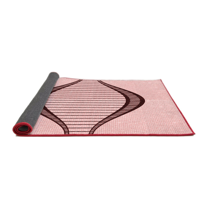 Thickness of Patterned Pink Rug, pat3654rd