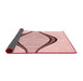 Thickness of Patterned Pink Rug, pat3654rd