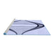 Sideview of Machine Washable Transitional Lavender Blue Rug, wshpat3655blu