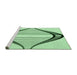 Sideview of Machine Washable Transitional Mint Green Rug, wshpat3655grn