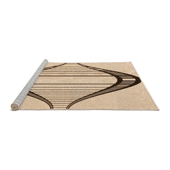 Sideview of Machine Washable Transitional Copper Brown Rug, wshpat3655org