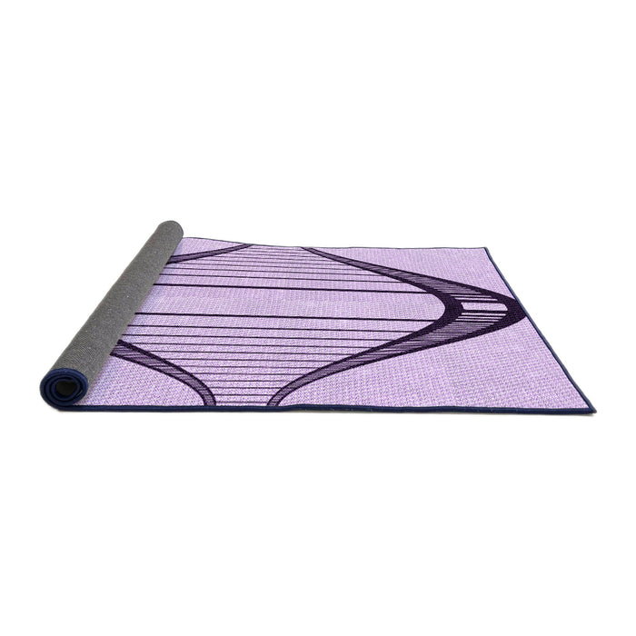 Thickness of Patterned Purple Flower Purple Rug, pat3655pur