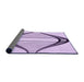 Thickness of Patterned Purple Flower Purple Rug, pat3655pur