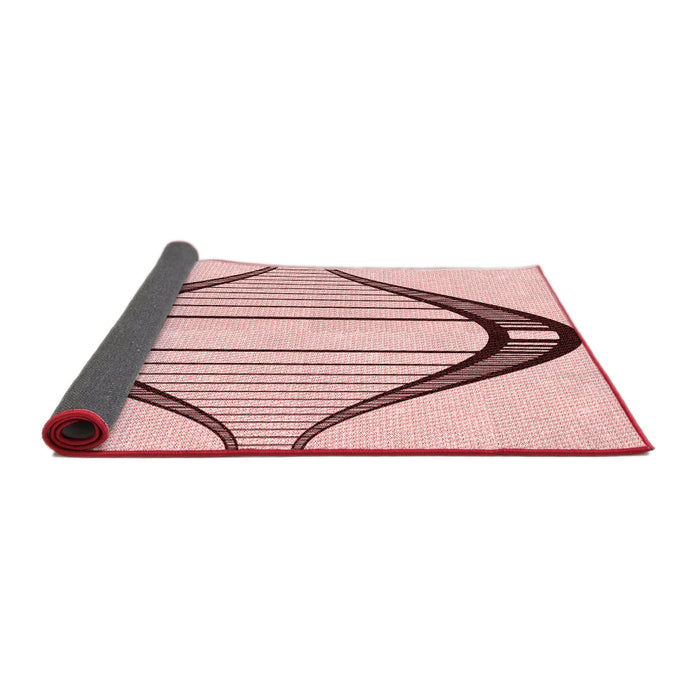 Thickness of Patterned Red Rug, pat3655rd