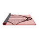 Thickness of Patterned Red Rug, pat3655rd