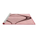 Sideview of Machine Washable Transitional Indian Red Rug, wshpat3655rd