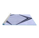 Sideview of Machine Washable Transitional Lavender Blue Rug, wshpat3657blu